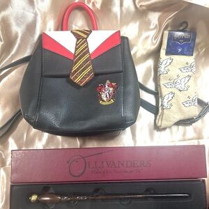 Danielle Nicole Gryffindor Mini Backpack + Ollivanders Wand